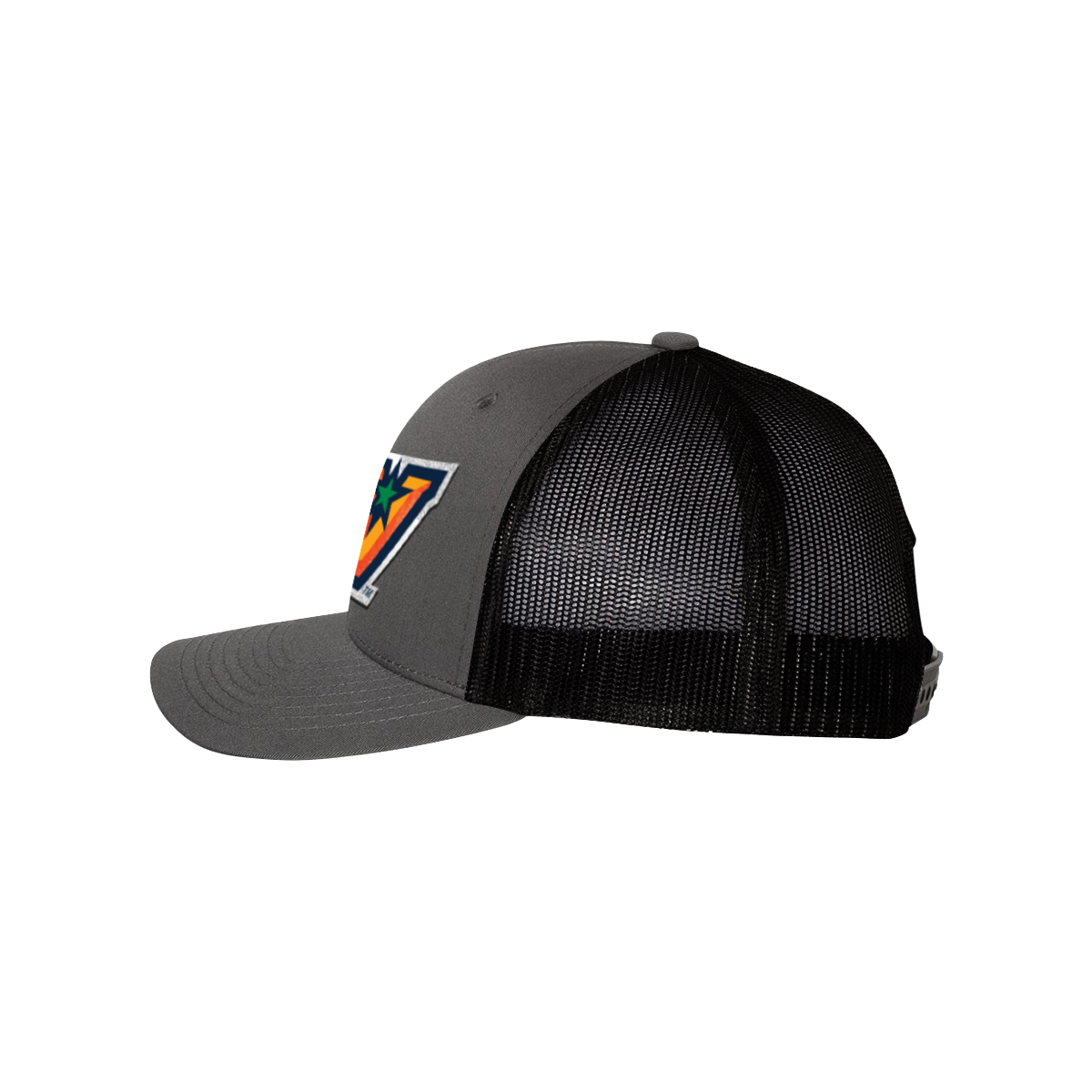 UTRGV™ Full Color V Logo Trucker Cap - Graphite/Black | Official Licensed Headwear