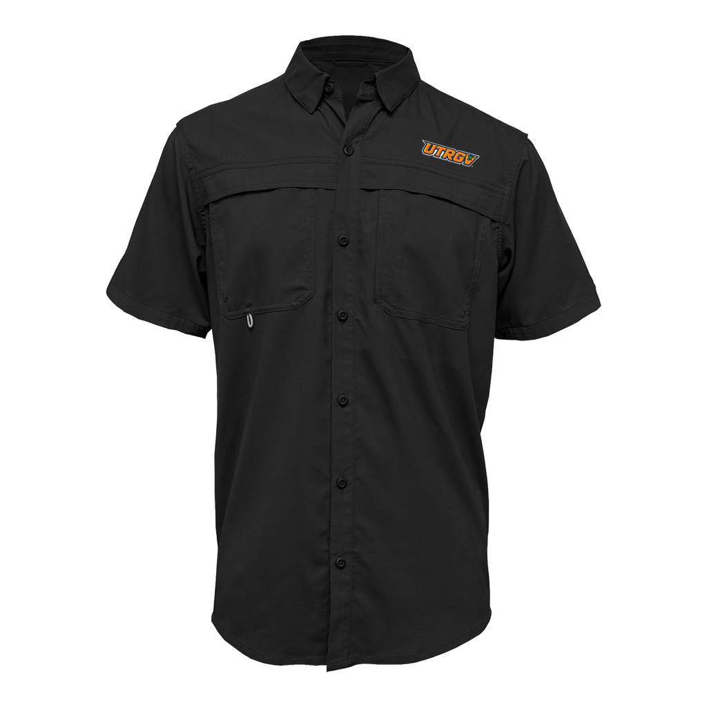 UTRGV™ - Primary Logo - Men's Black Fishing Shirt | Official Apparel