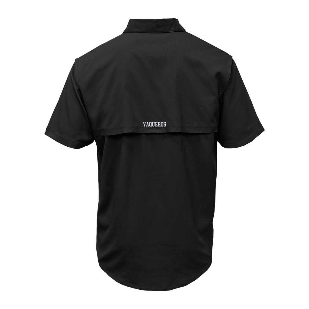 UTRGV™ White Texas Logo Men's Fishing Shirt - Black | Official Licensed Apparel
