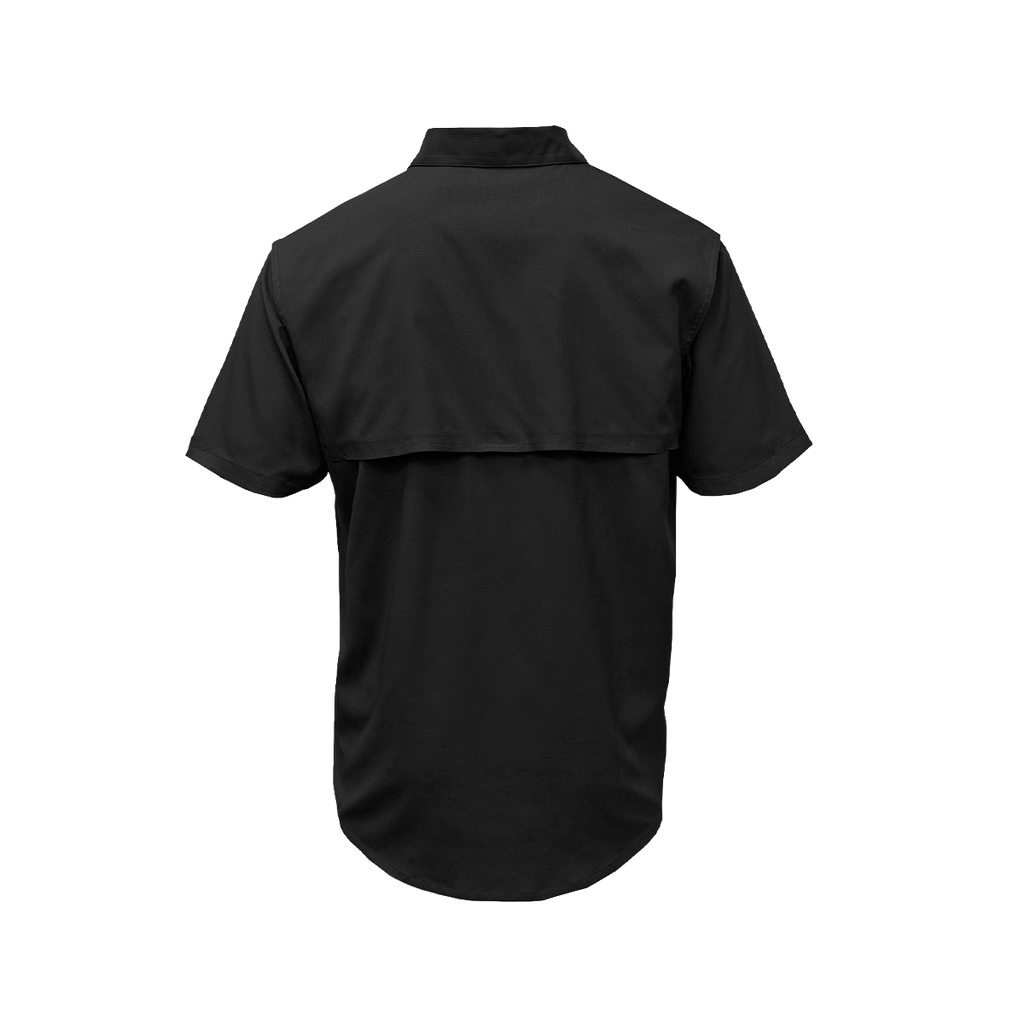 UTRGV™ - Orange Vaqueros Logo - Men's Black Fishing Shirt | Official Apparel