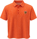 UTRGV™ Vaqueros All-Over Print Embroidered Golf Polo - Orange | Official Licensed Apparel