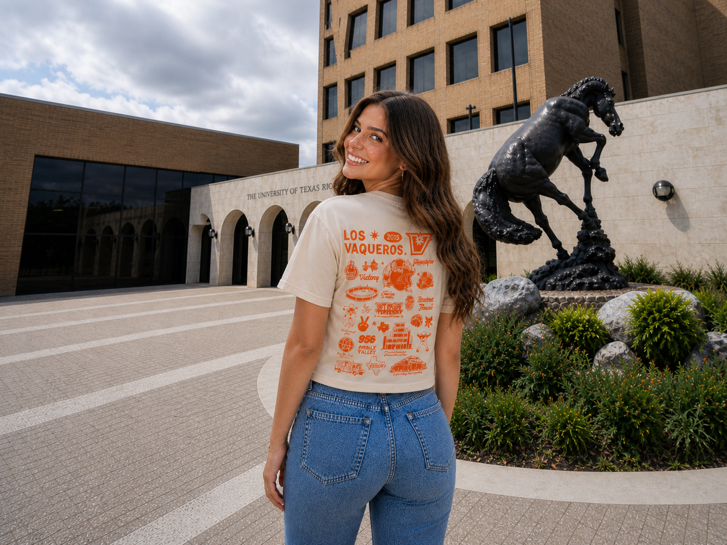 UTRGV™ Collegiate Illustration T-Shirt - Ivory | Official Licensed Apparel
