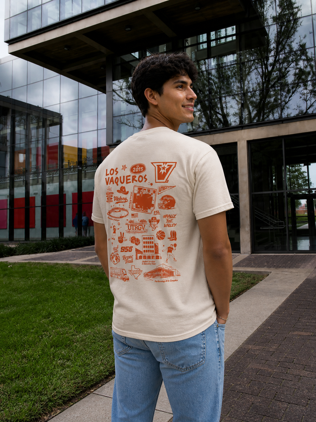 UTRGV™ Collegiate Illustration T-Shirt - Ivory | Official Licensed Apparel