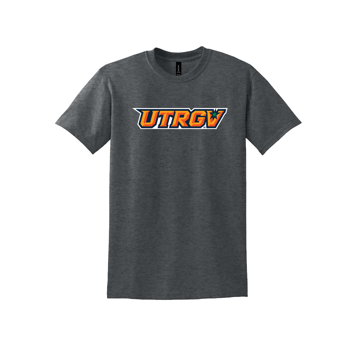 UTRGV™ Primary Logo Full Color Performance T-Shirt - Dark Grey Heather | Official Licensed Apparel