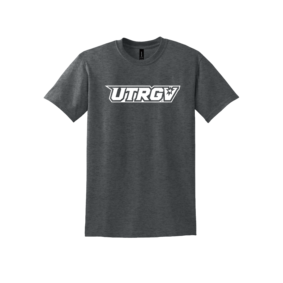 UTRGV™ White Primary Logo Performance T-Shirt - Dark Grey | Official Licensed Apparel