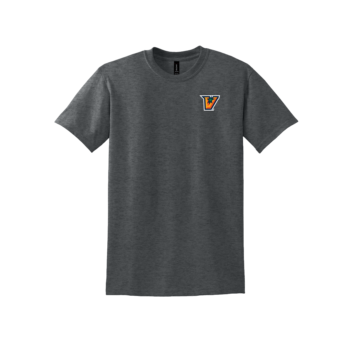 UTRGV™ Full Color V Logo Spirit Tee - Dark Heather | Official Licensed Gildan® DryBlend® T-Shirt