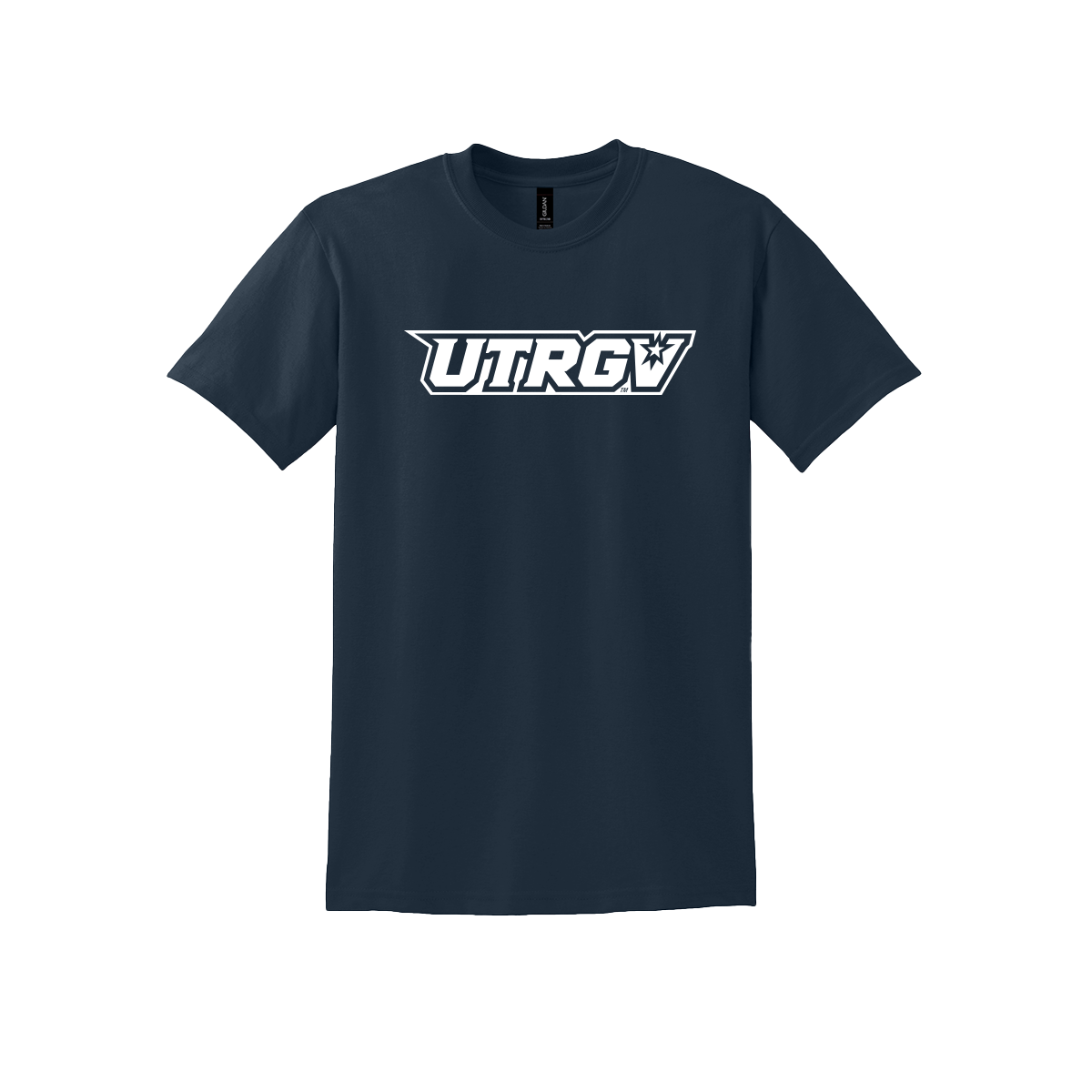 UTRGV™ White Primary Logo Performance T-Shirt - Navy | Official Licensed Apparel