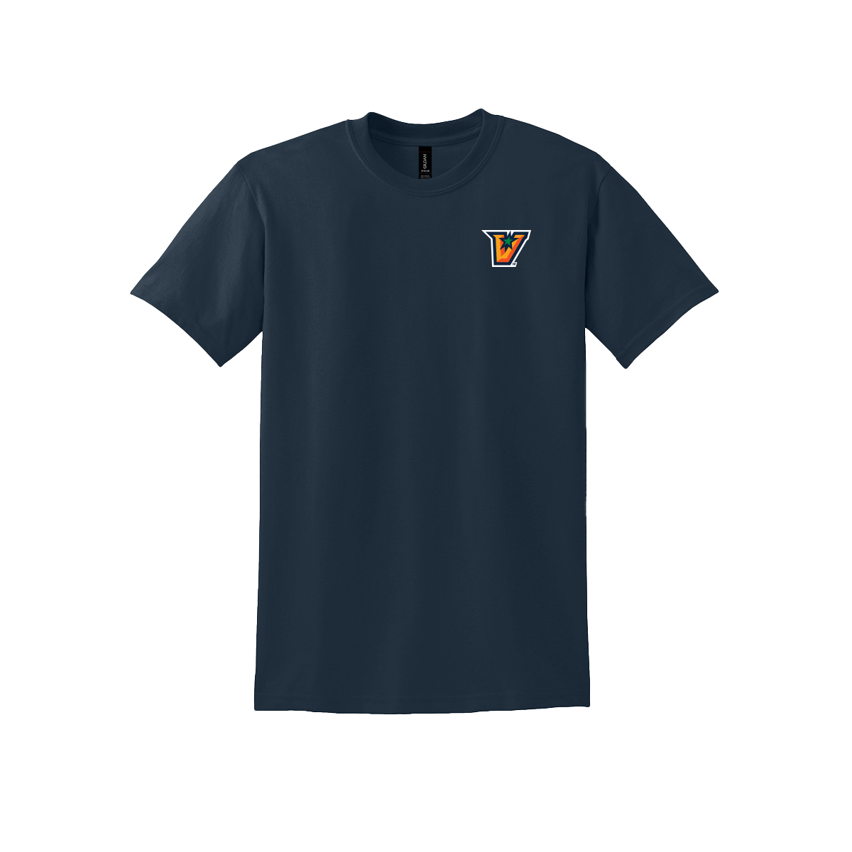 UTRGV™ Full Color V Logo Spirit Tee - Navy | Official Licensed Gildan® DryBlend® T-Shirt