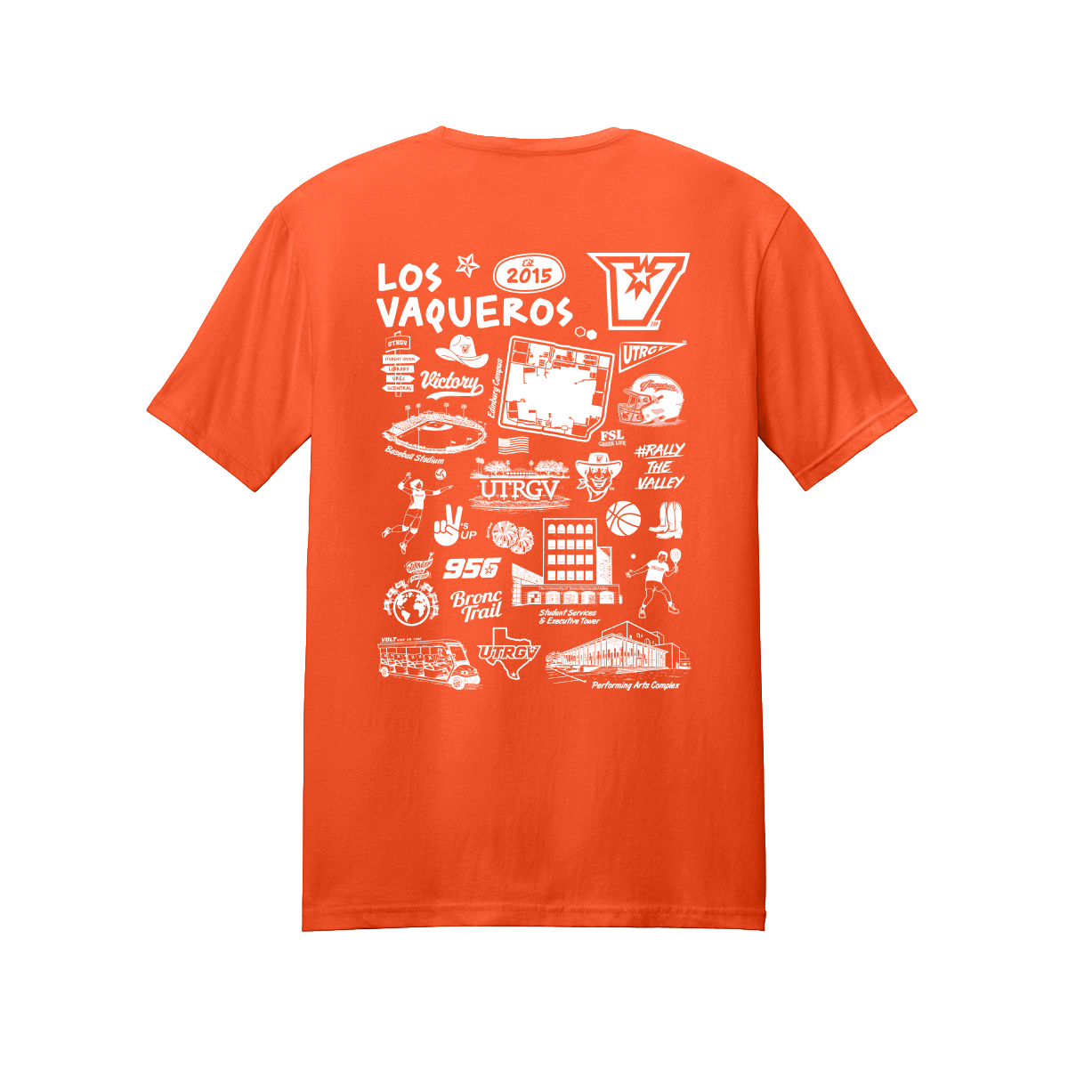 UTRGV™ Collegiate Illustration T-Shirt - Orange | Official Licensed Apparel