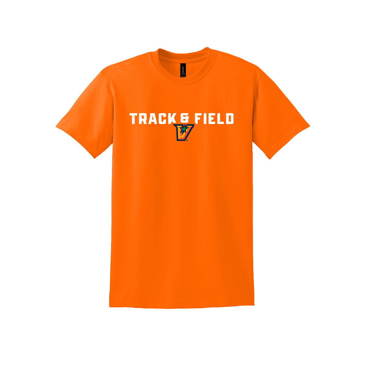 UTRGV™ Vaqueros Track & Field Tee - Safety Orange | Official Licensed Gildan® DryBlend® T-Shirt