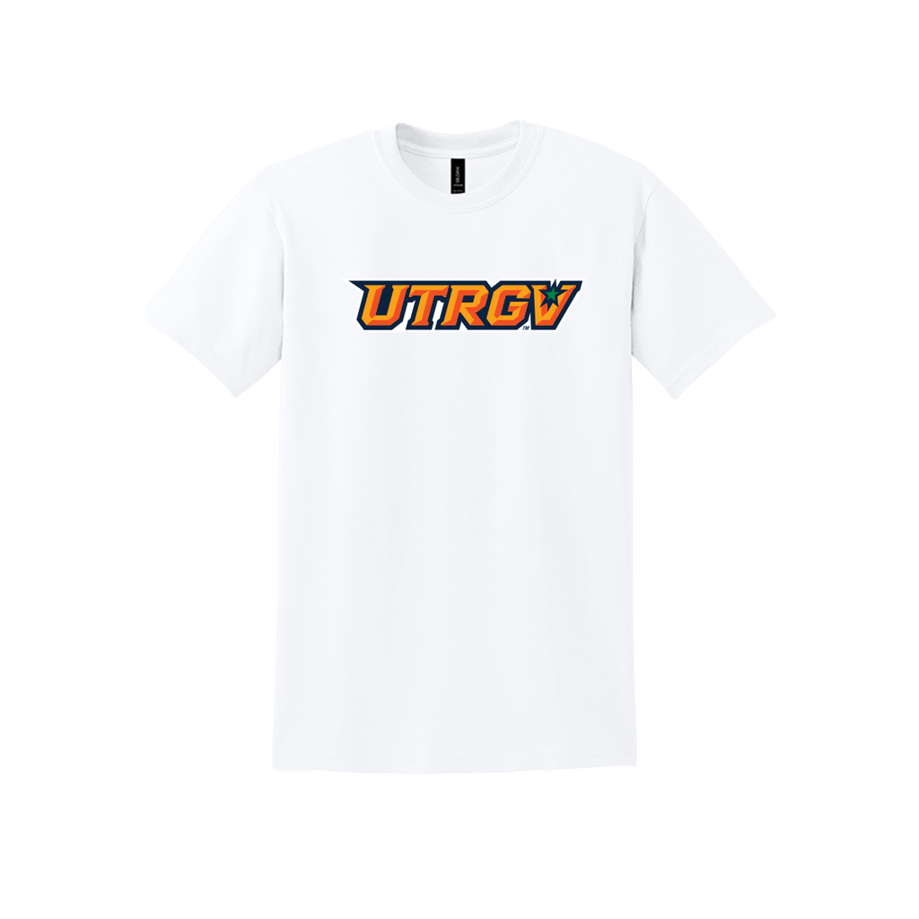 UTRGV™ Primary Logo Full Color Performance T-Shirt - White | Official Licensed Apparel