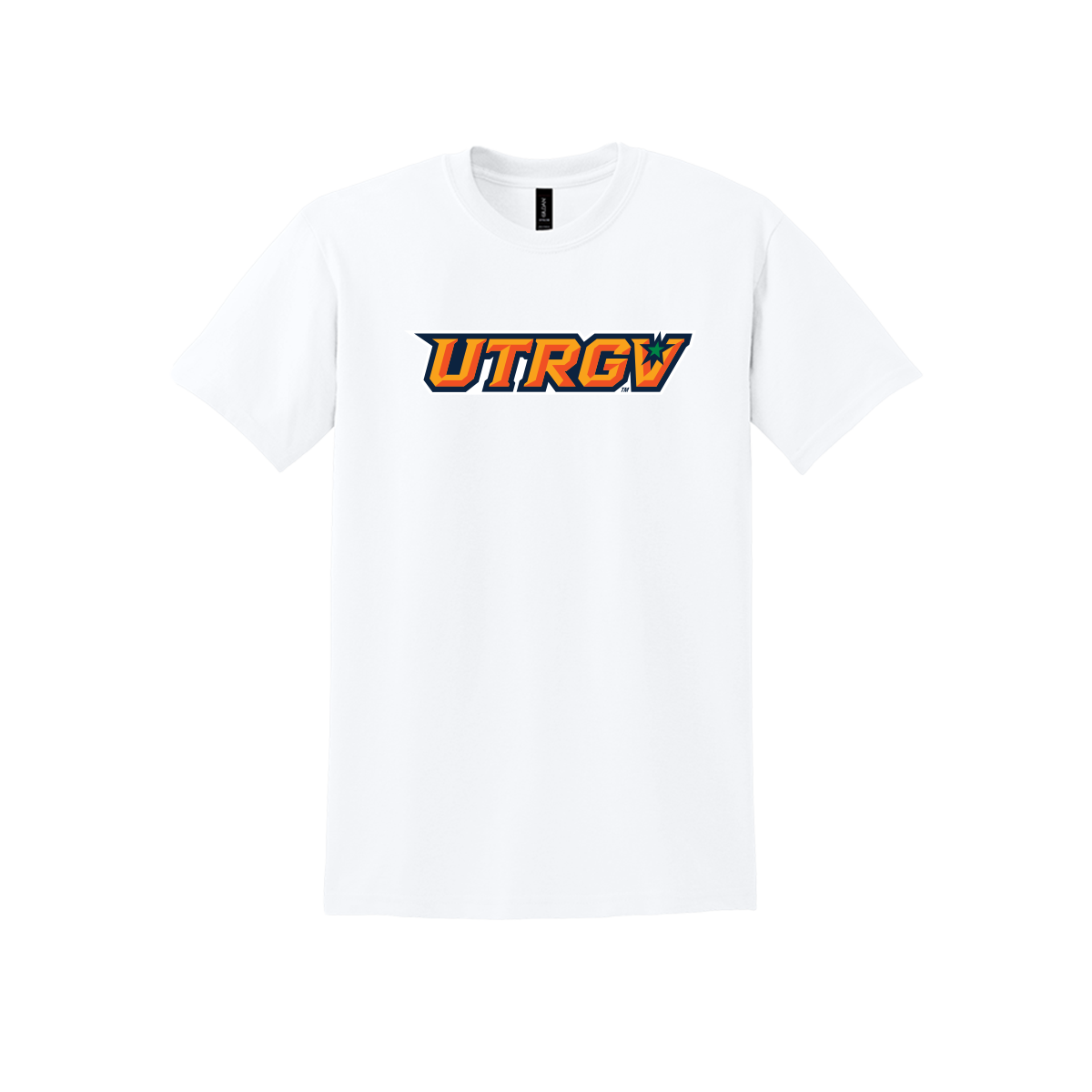 UTRGV™ Primary Logo Full Color Performance T-Shirt - White | Official Licensed Apparel