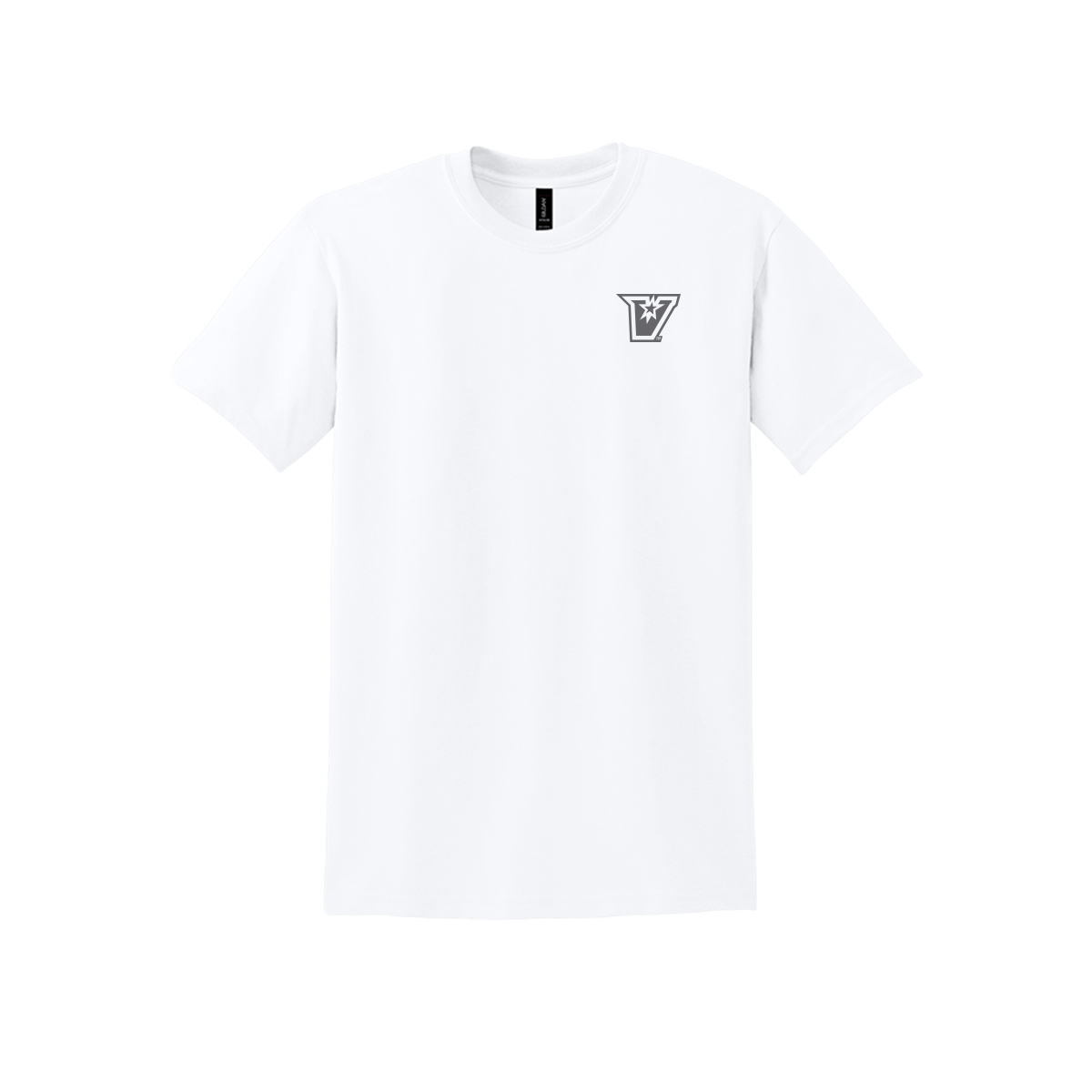 UTRGV™ Grey V Logo Spirit Tee - White | Official Licensed Gildan® DryBlend® T-Shirt