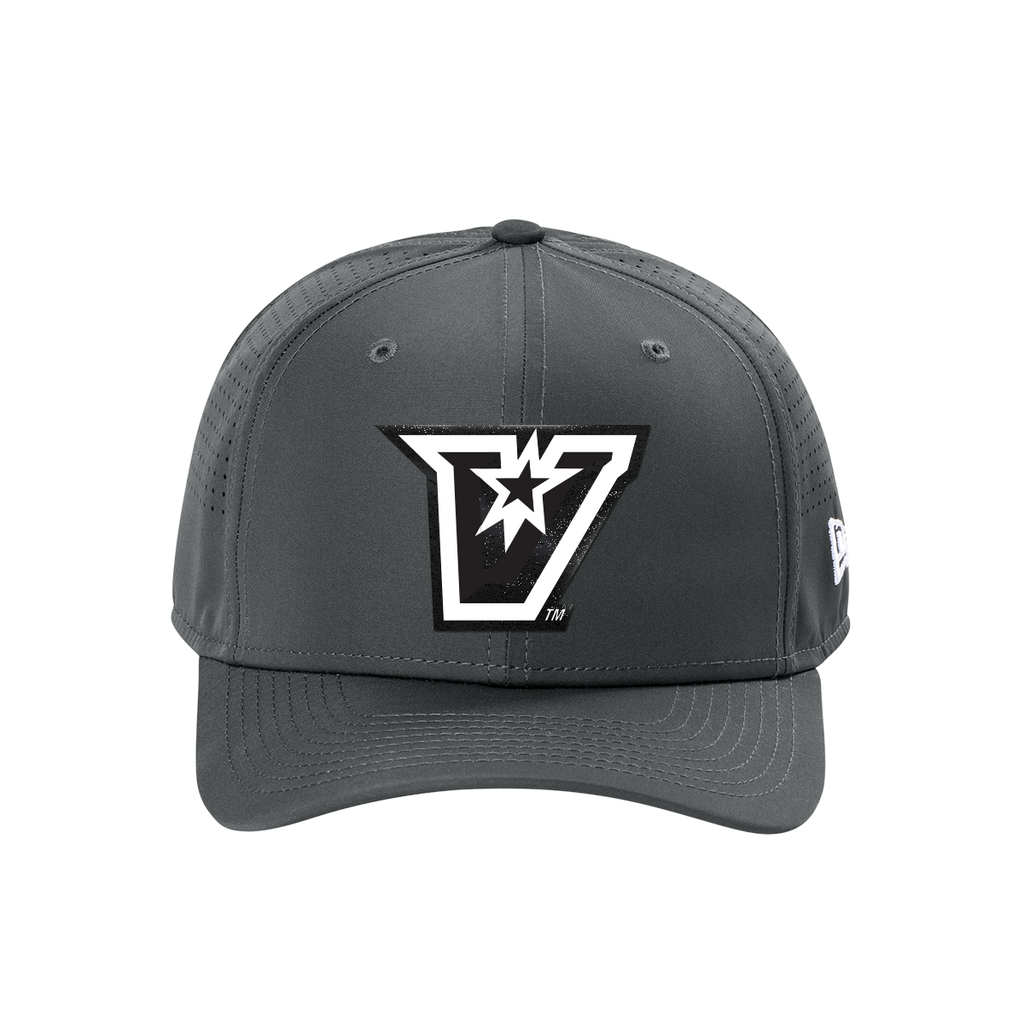 UTRGV™ - PVC Patch - V-Logo - New Era® 9SEVENTY® Perforated Snapback Cap - Black/White