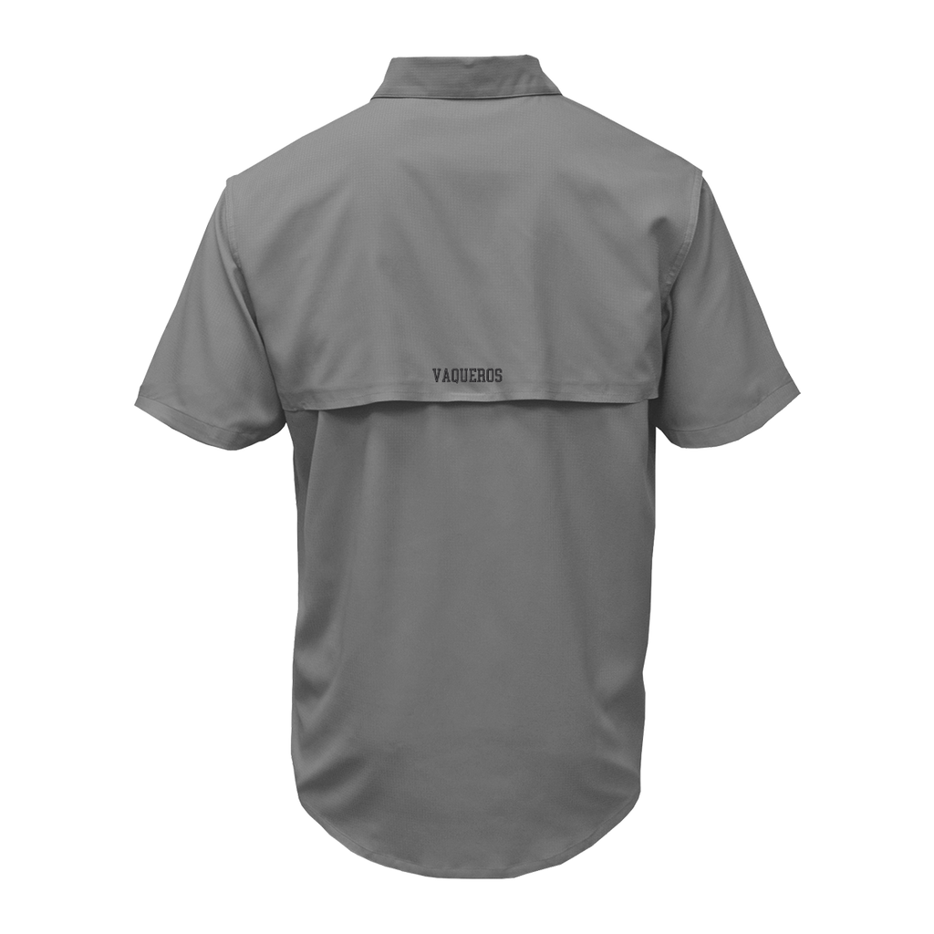 UTRGV™ Black Texas Logo Men's Fishing Shirt - Grey | Official Licensed Apparel