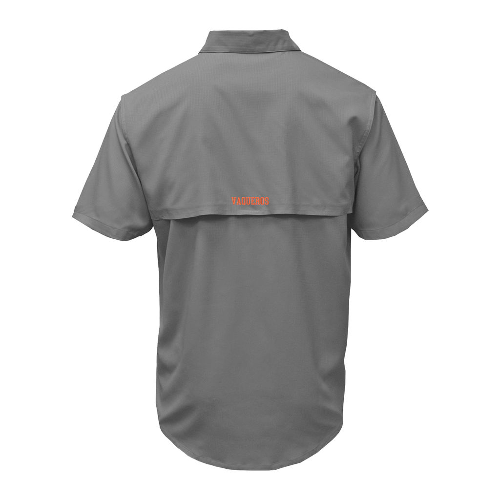 UTRGV™ Texas Logo Men's Fishing Shirt - Grey | Official Licensed Apparel