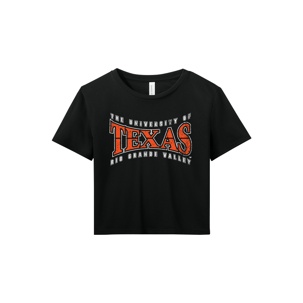 UTRGV™ Retro Curve Cropped Tee – Black | Official Licensed Apparel