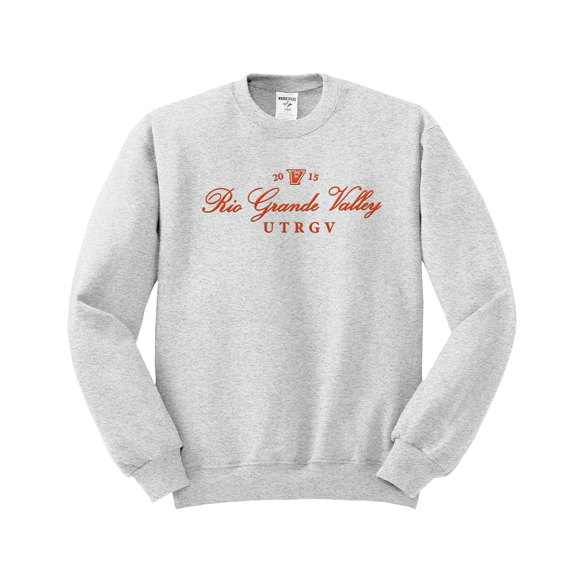 UTRGV™ Rio Grande Valley Est. 2015 Embroidered Crewneck – Ash | Official Licensed Apparel