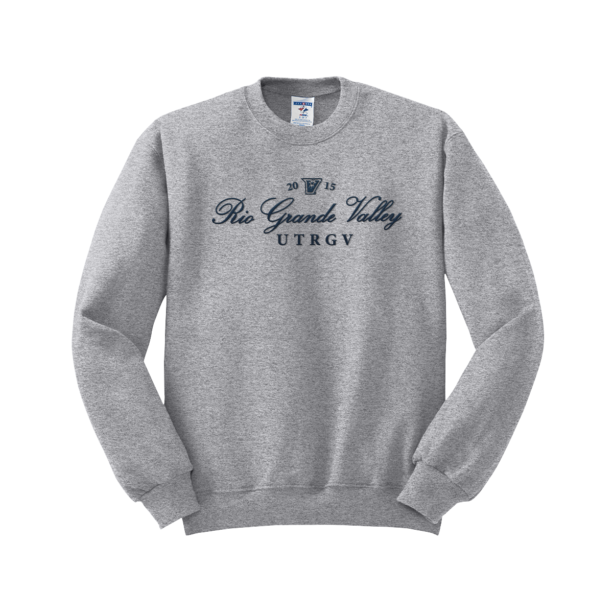 UTRGV™ Rio Grande Valley Est. 2015 Embroidered Crewneck – Athletic Heather | Official Licensed Apparel