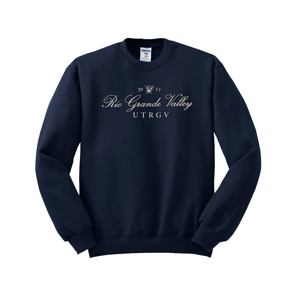 UTRGV™ Rio Grande Valley Est. 2015 Embroidered Crewneck – Navy | Official Licensed Apparel