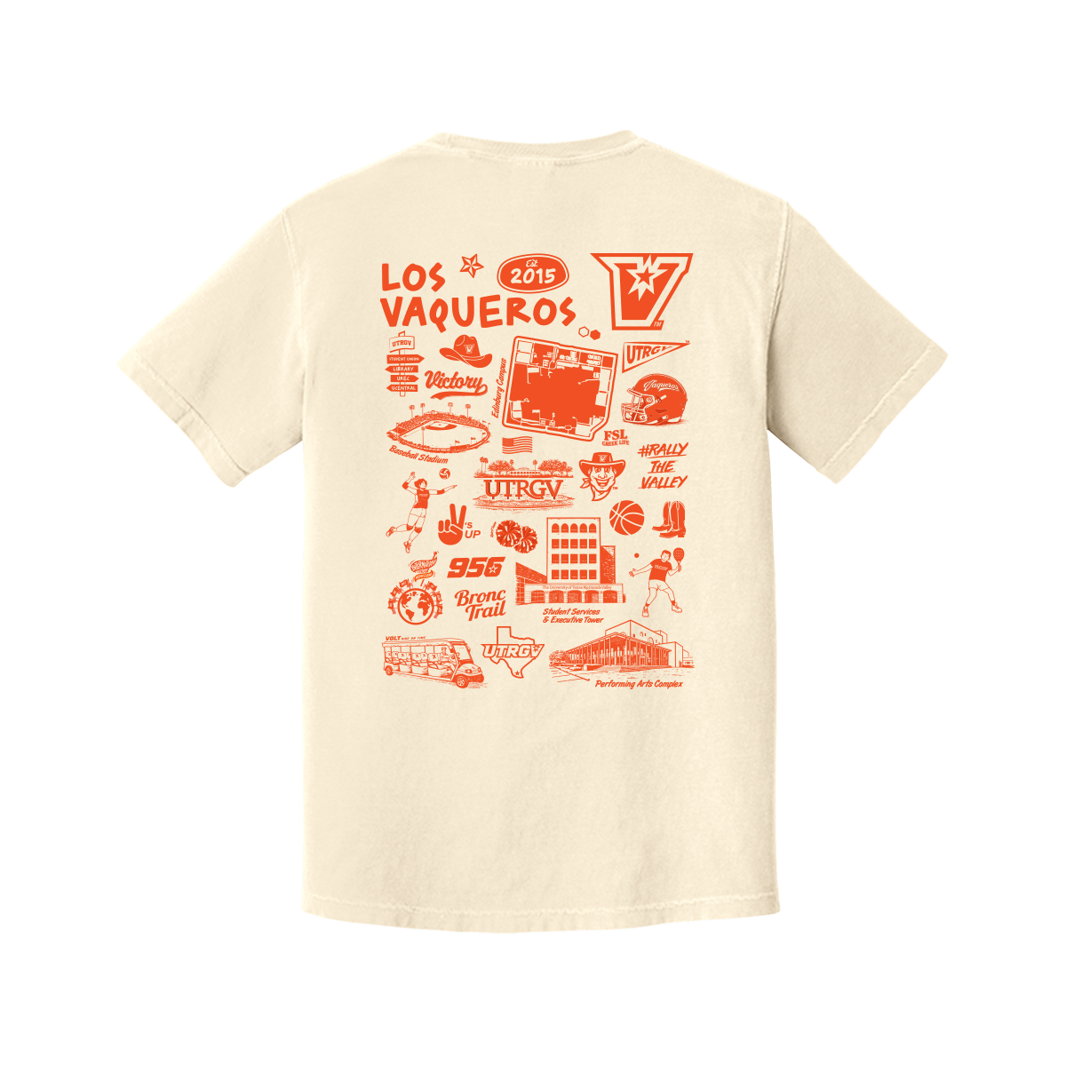 UTRGV™ Collegiate Illustration T-Shirt - Ivory | Official Licensed Apparel