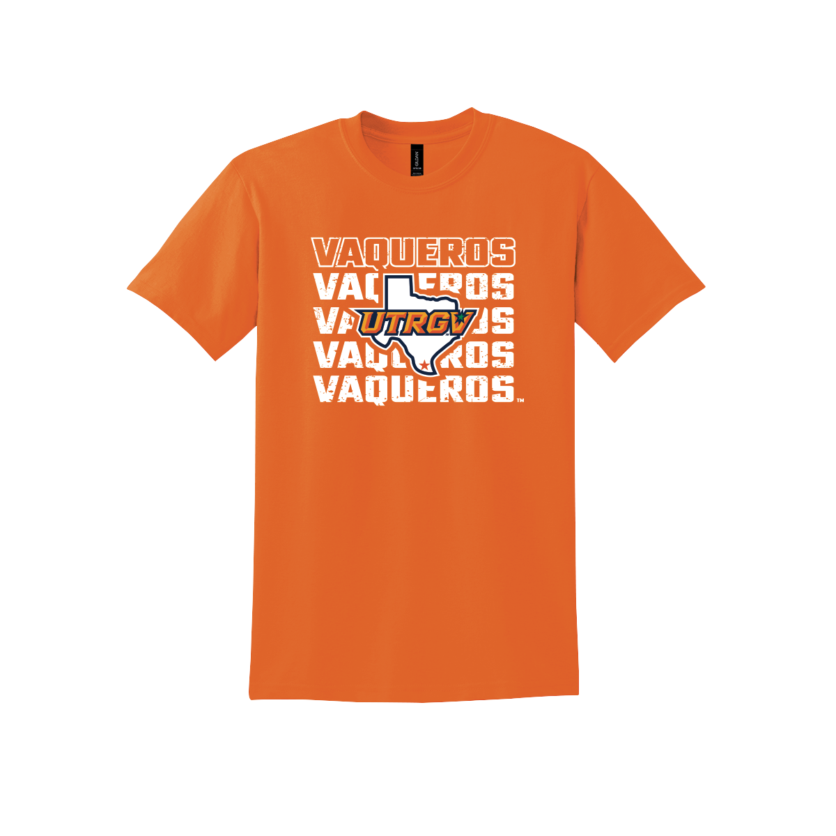 UTRGV™ Stacked Type Texas Logo Performance T-Shirt - Orange | Official Licensed Apparel