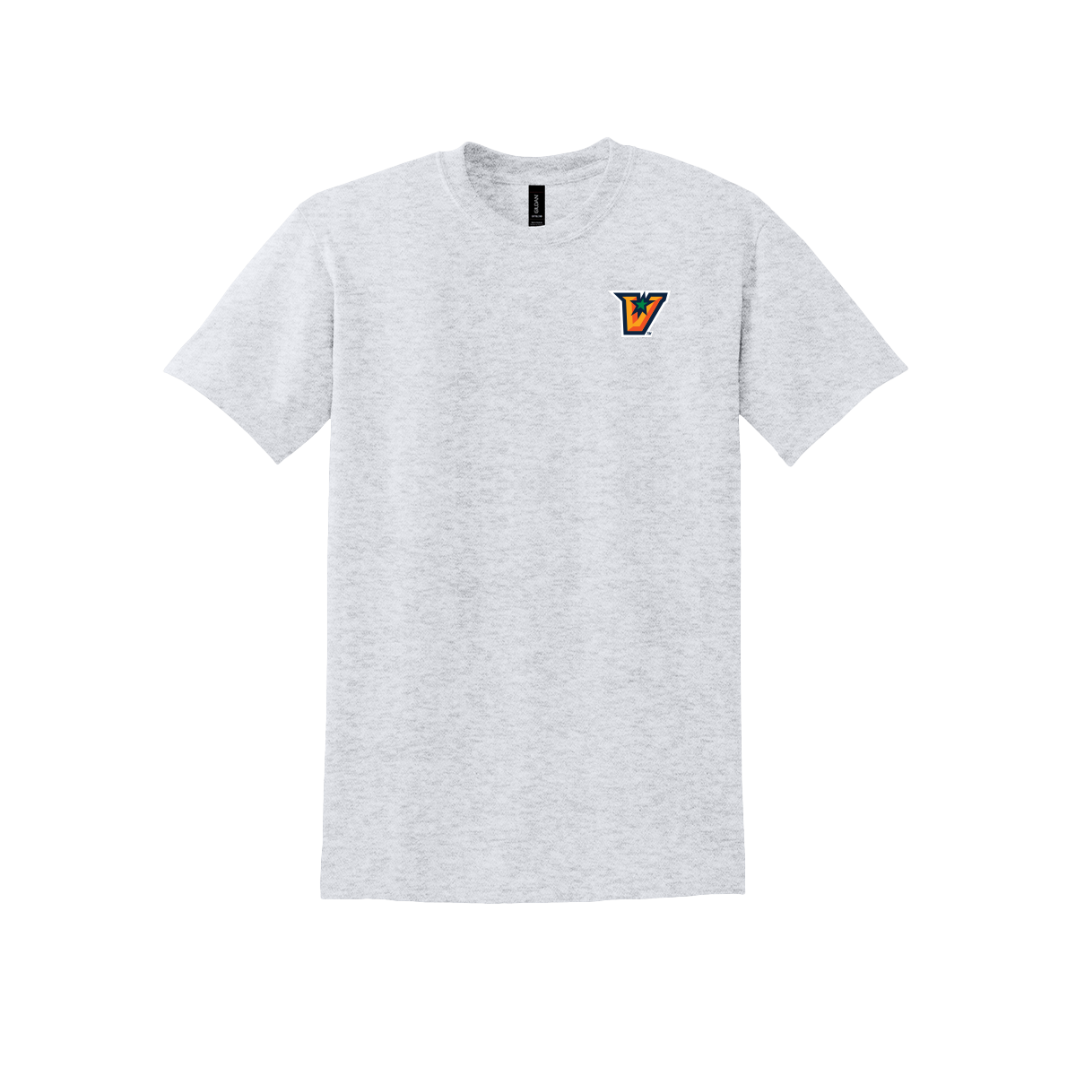 UTRGV™ Left Chest “V” Full color Logo Performance T-Shirt - Ash | Official Licensed Apparel