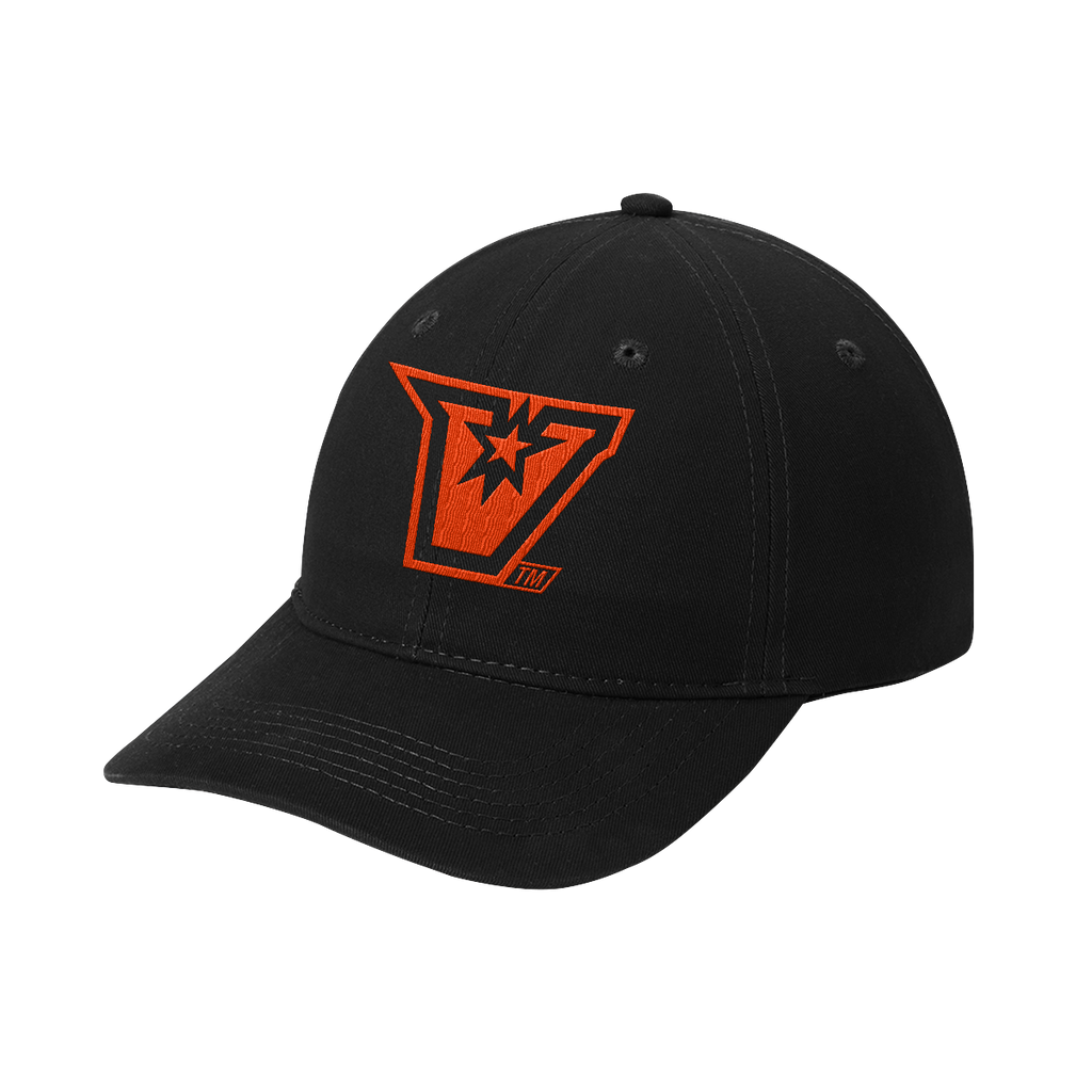 UTRGV™ - Embroidered V-Logo - Dad Cap - Black/Orange