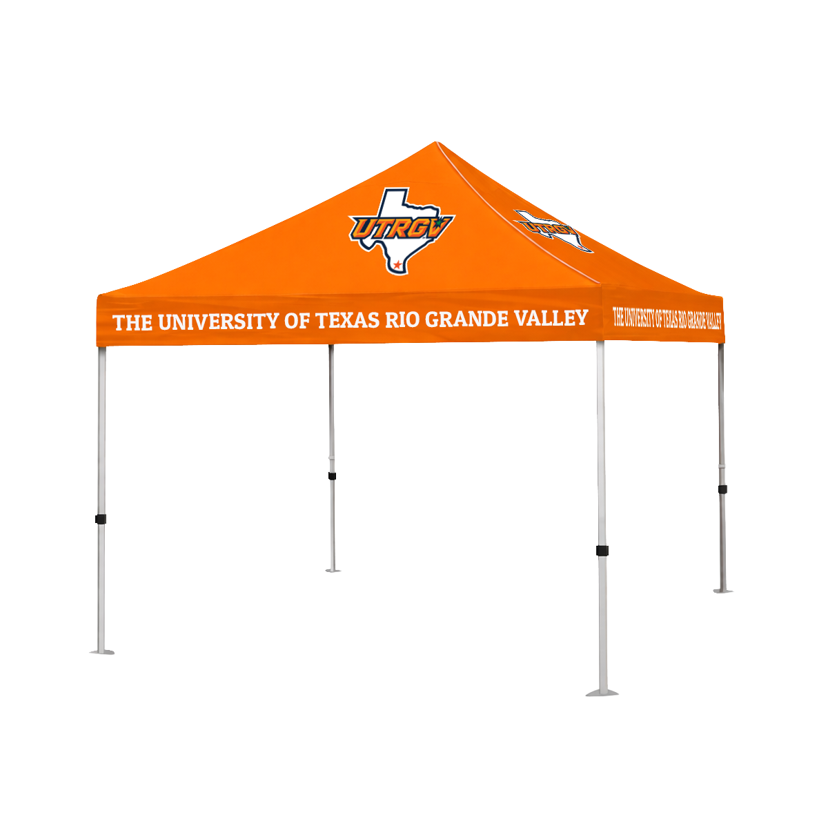 UTRGV™ Full Sublimation Event Tent Canopy 10ft x 10ft - Orange | Official Licensed Product