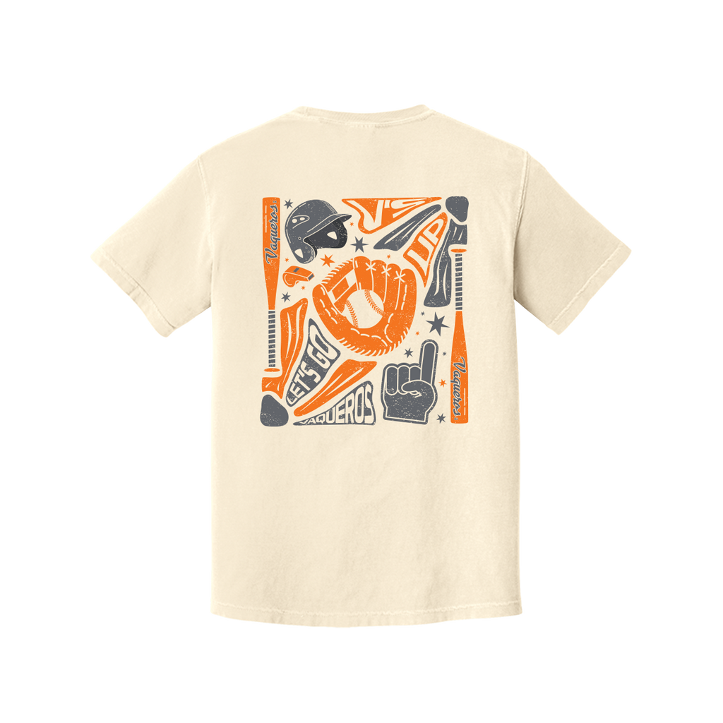 UTRGV™ Vaqueros Baseball Heritage T-Shirt - Ivory | Official Licensed Apparel