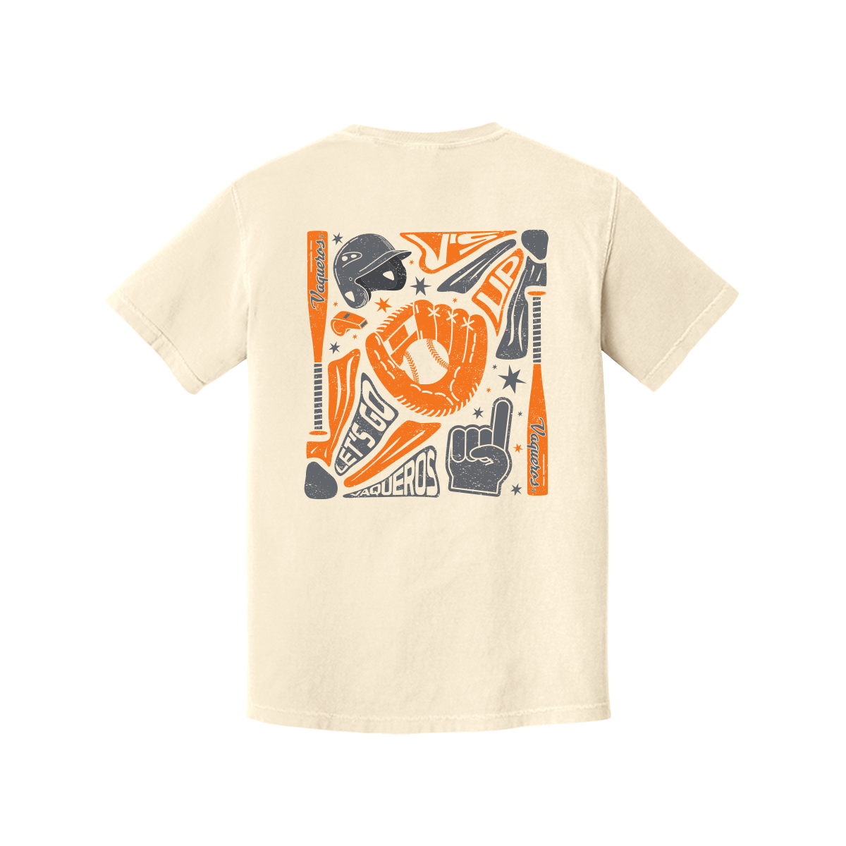 UTRGV™ Vaqueros Baseball Heritage T-Shirt - Ivory | Official Licensed Apparel