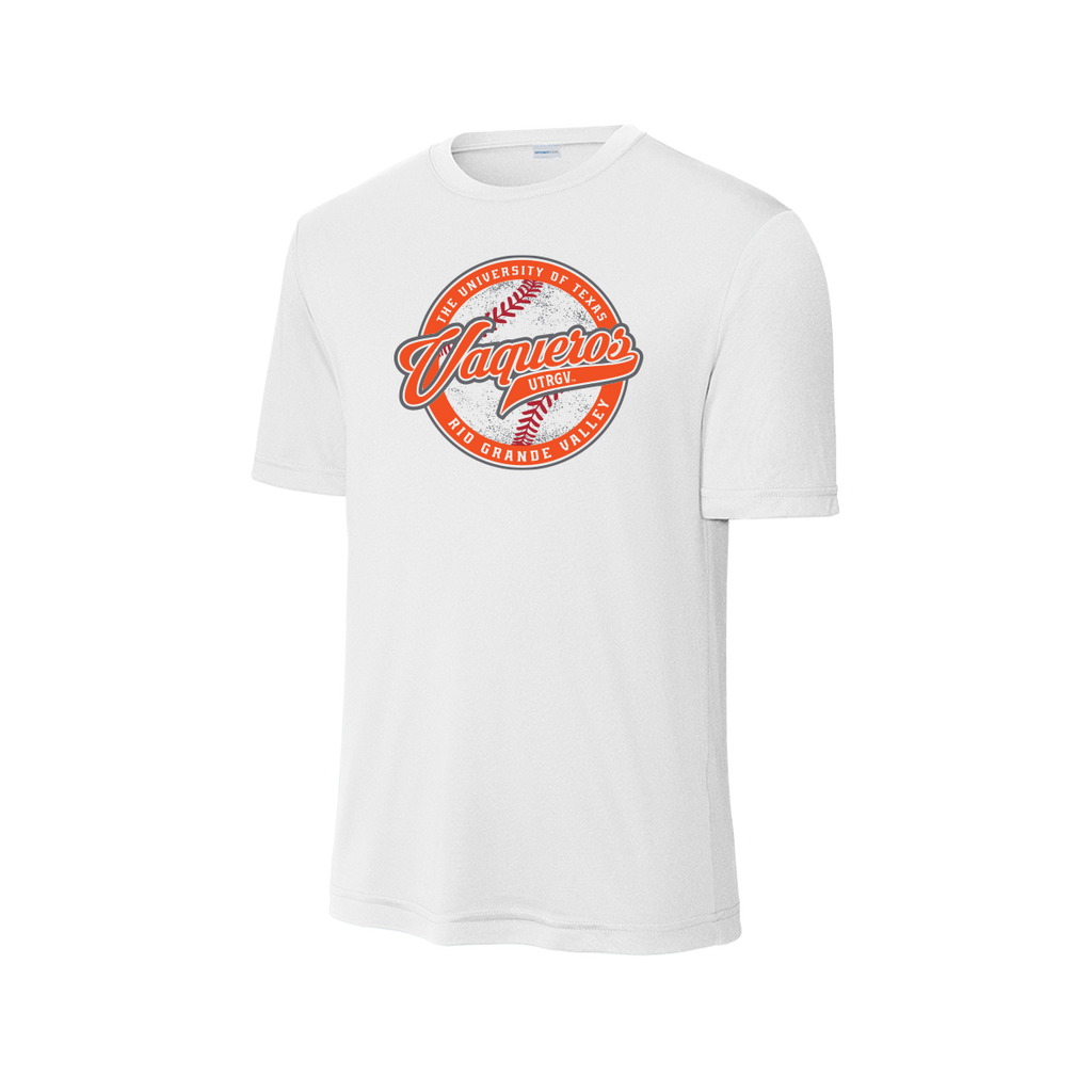UTRGV™ Vaqueros Baseball Dri-FIT T-Shirt - White | Official Licensed Apparel