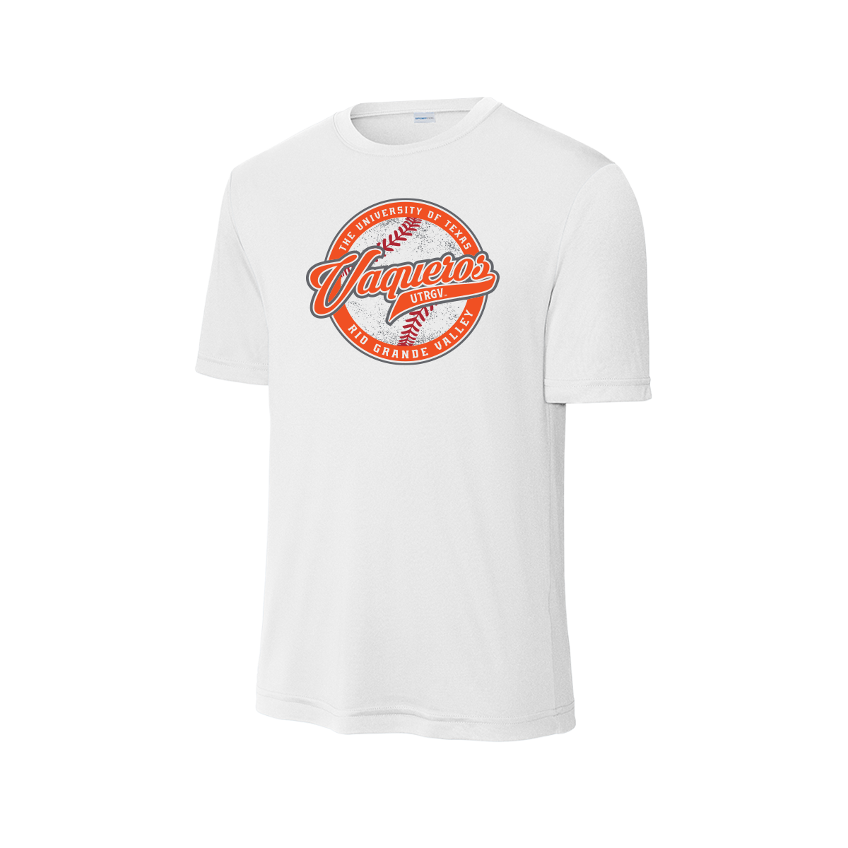 UTRGV™ Vaqueros Baseball Dri-FIT T-Shirt - White | Official Licensed Apparel