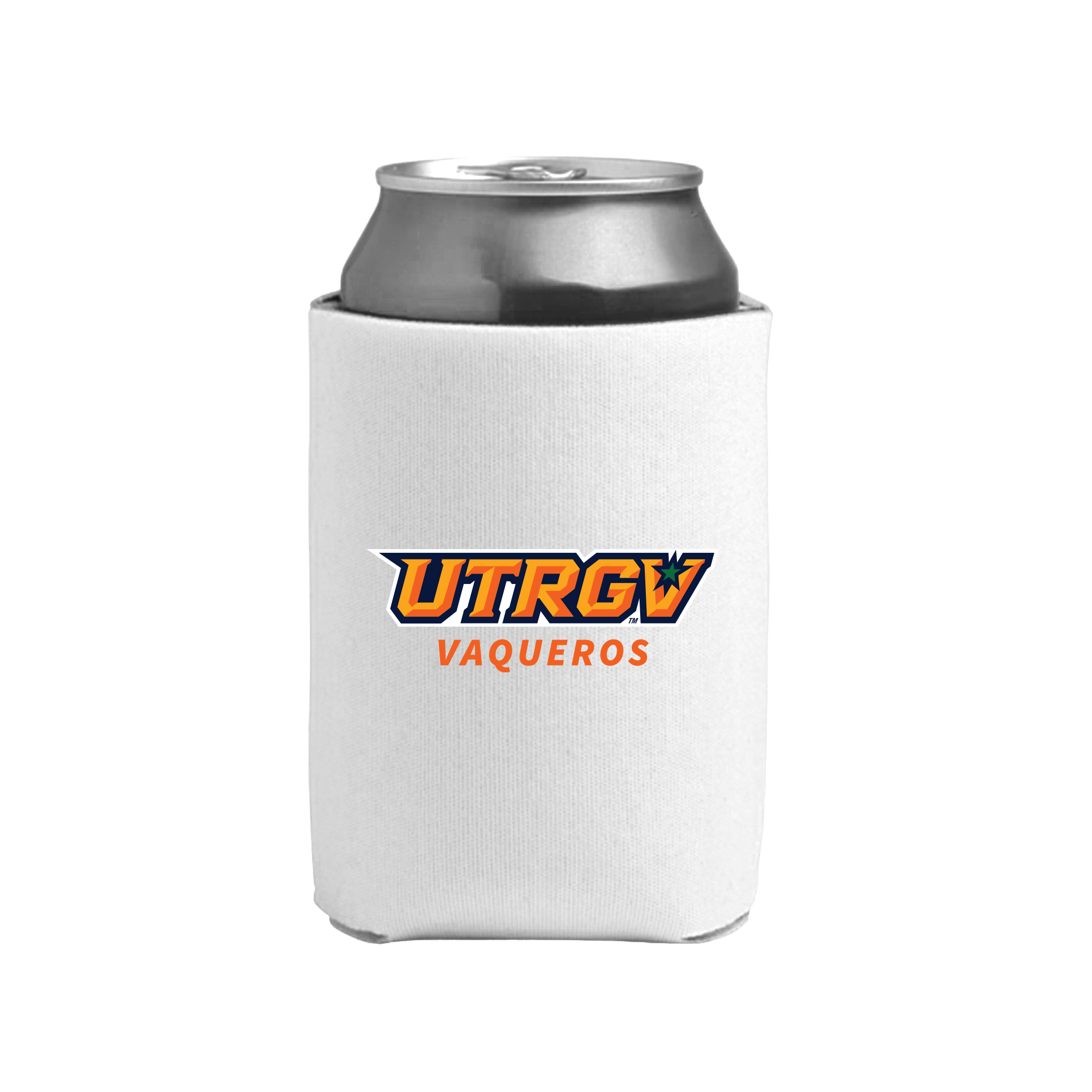 UTRGV™ Vaqueros Koozie - White | Official Licensed Product