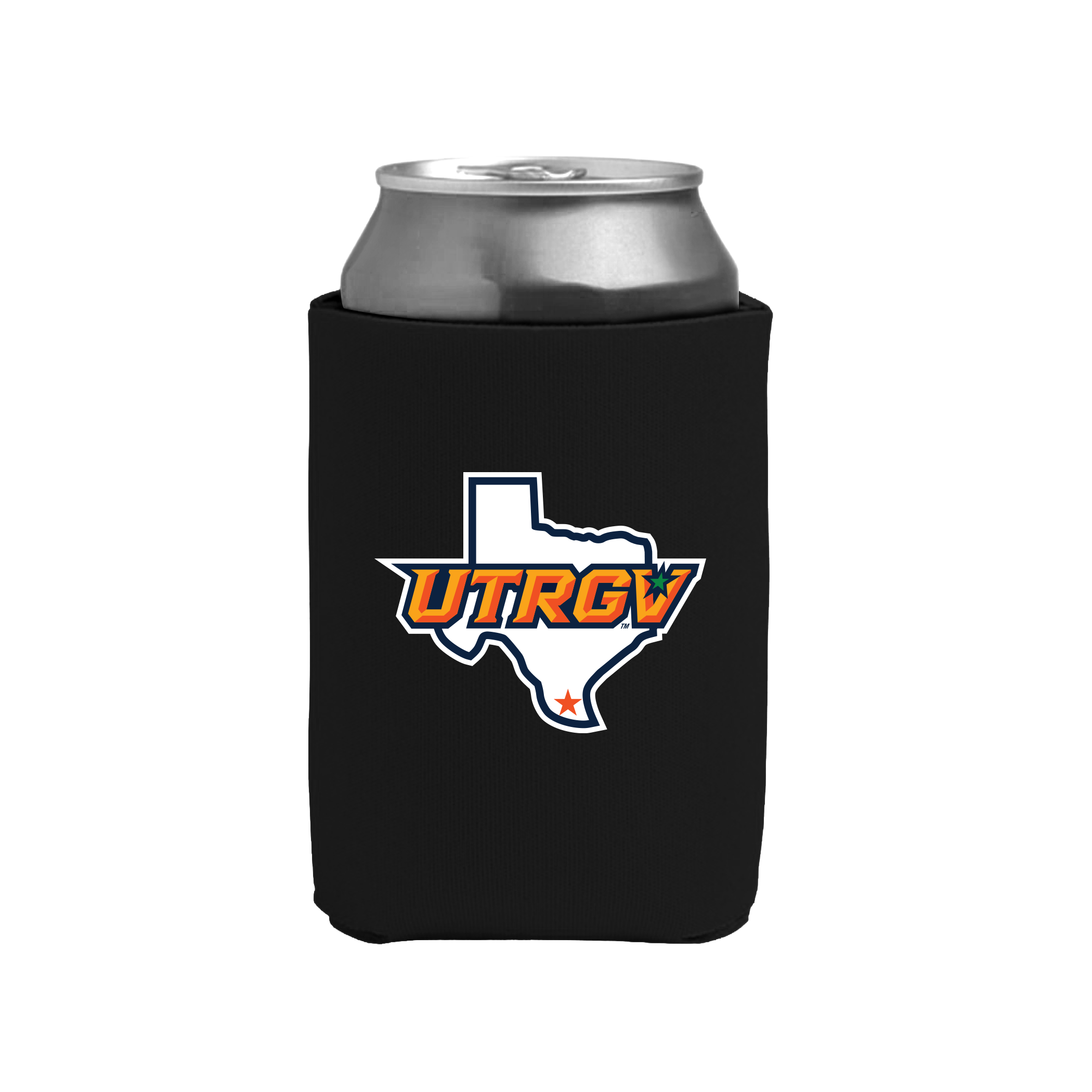UTRGV™ Texas Logo Koozie - Black | Official Licensed Product