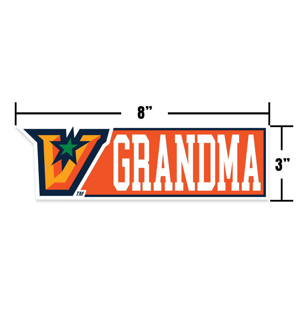 UTRGV™ Vaquero Grandma Car Decal - White | Official Licensed Accessory