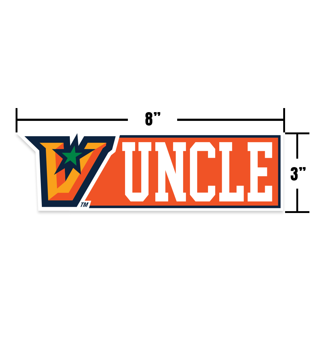 UTRGV™ Vaquero Uncle Car Decal - White | Official Licensed Accessory