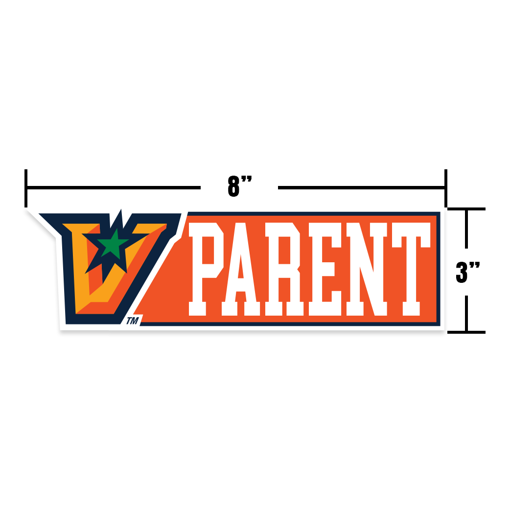 UTRGV™ Vaquero Parent Car Decal - White | Official Licensed Accessory