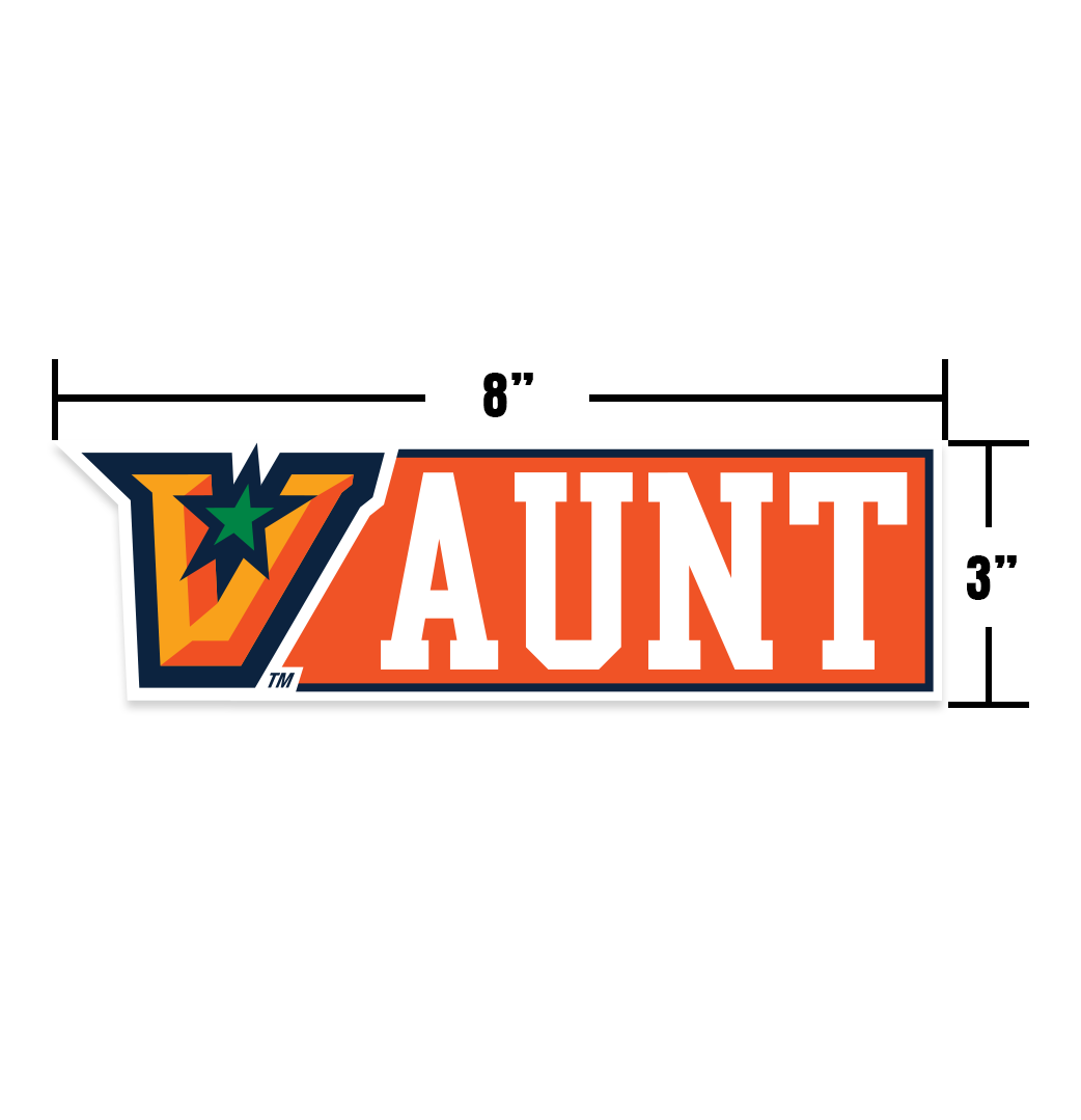 UTRGV™ Vaquero Aunt Car Decal - White | Official Licensed Accessory