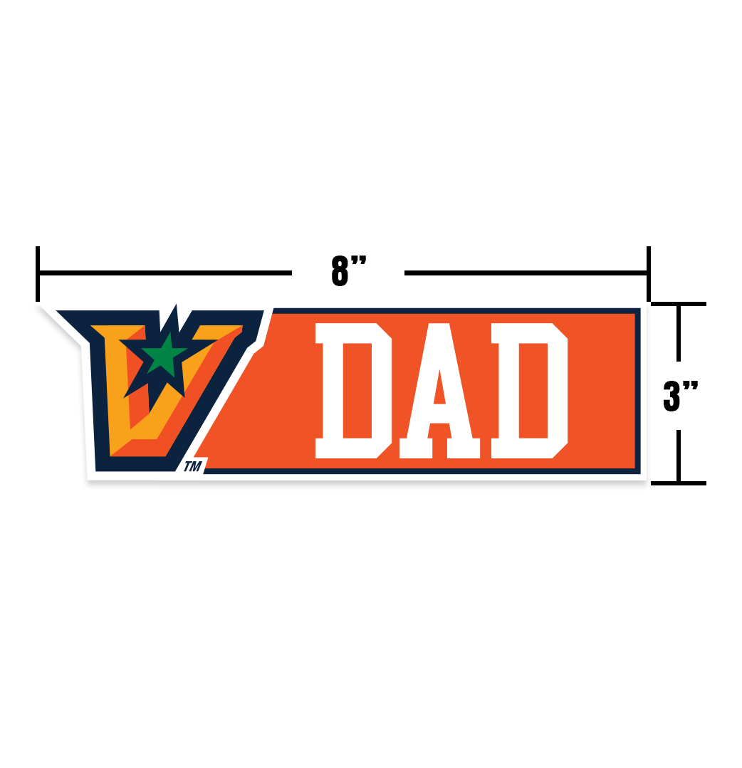 UTRGV™ Vaquero Dad Car Decal - White | Official Licensed Accessory
