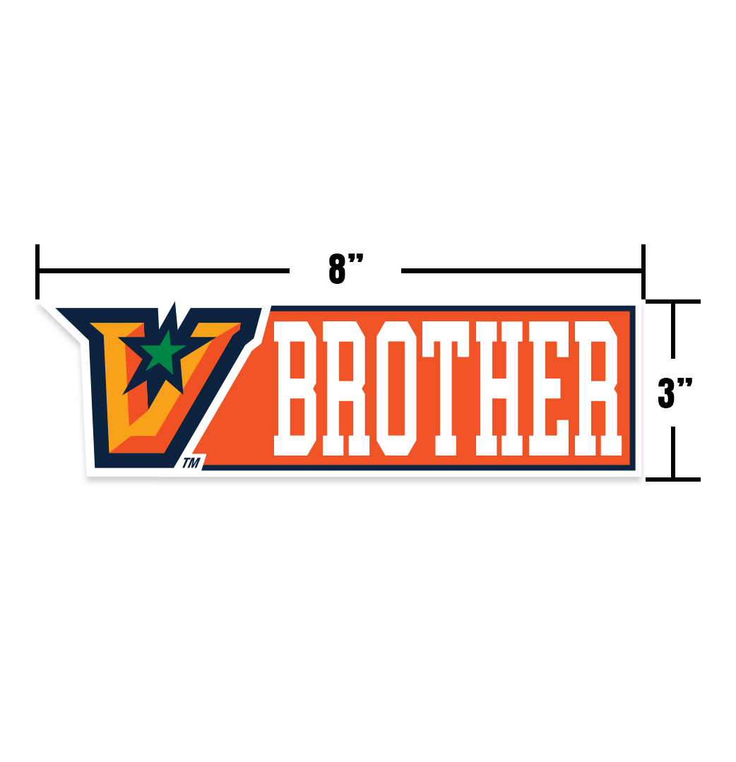 UTRGV™ Vaquero Brother Car Decal - White | Official Licensed Accessory