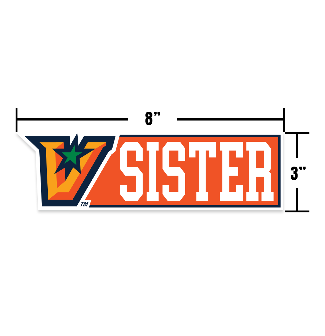 UTRGV™ Vaquero Sister Car Decal - White | Official Licensed Accessory