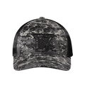 UTRGV™ Vaquero Valor Embroidered V Logo Black Adjustable Cap - Digi Camo | Official Licensed Headwear