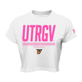 UTRGV™ Pink Out Crop Top - White | Official Licensed Apparel