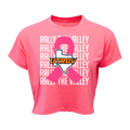UTRGV™ Rally the Valley Stacked Crop Top - Bubble Gum | Official Licensed Apparel
