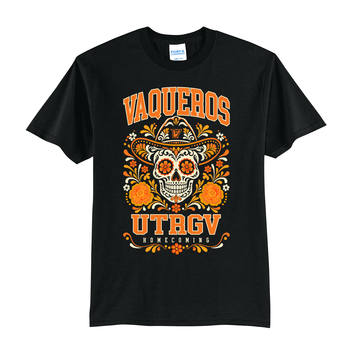 UTRGV™ Día De Los Muertos Vaquero T-Shirt - Black | Official Licensed Apparel