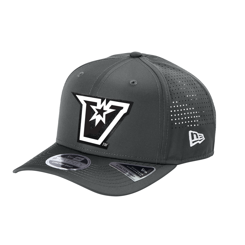 UTRGV™ - PVC Patch - V-Logo - New Era® 9SEVENTY® Perforated Snapback Cap - Black/White