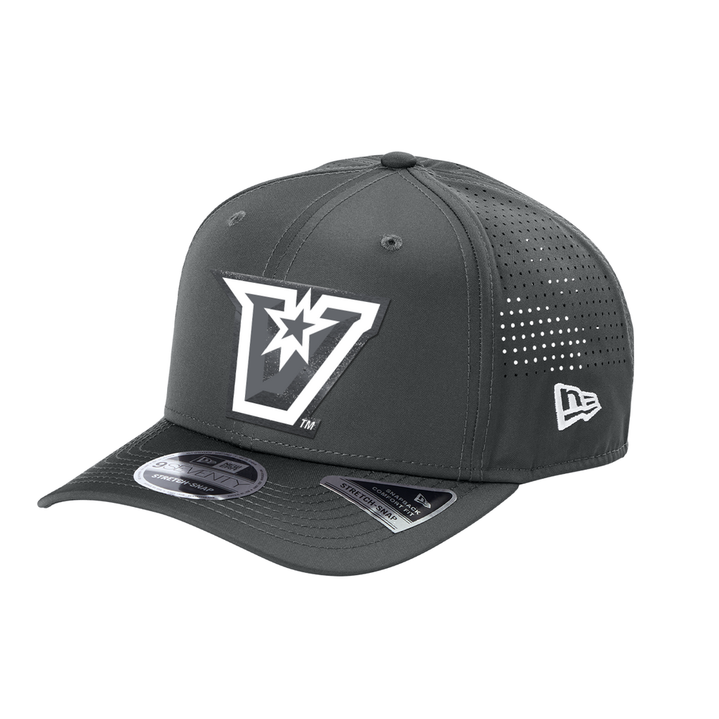 UTRGV™ - PVC Patch V-Logo - New Era® 9SEVENTY® Perforated Snapback Cap - Black/White