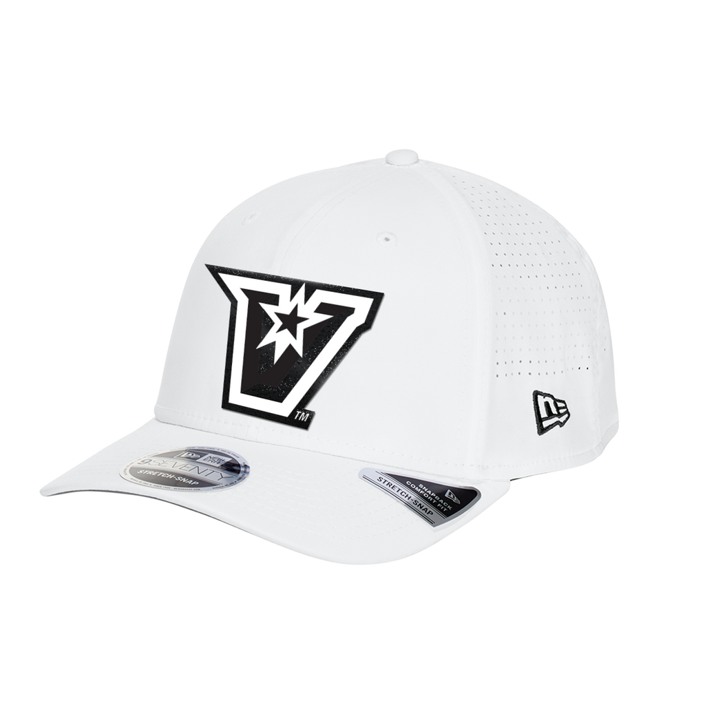 UTRGV™ - PVC Patch V-Logo - New Era® 9SEVENTY® Perforated Snapback Cap - White/Black