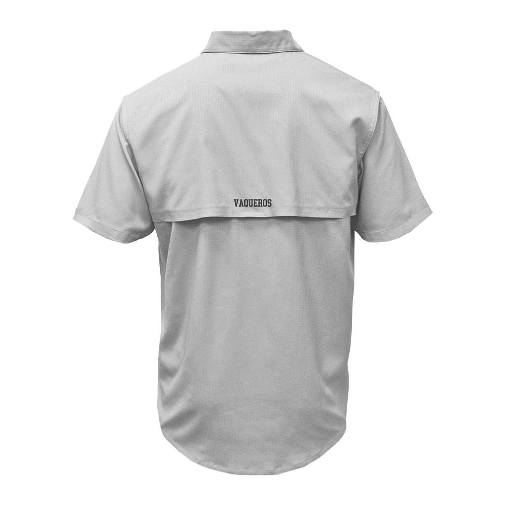 UTRGV™ Black Texas Logo Men's Fishing Shirt - Silver | Official Licensed Apparel